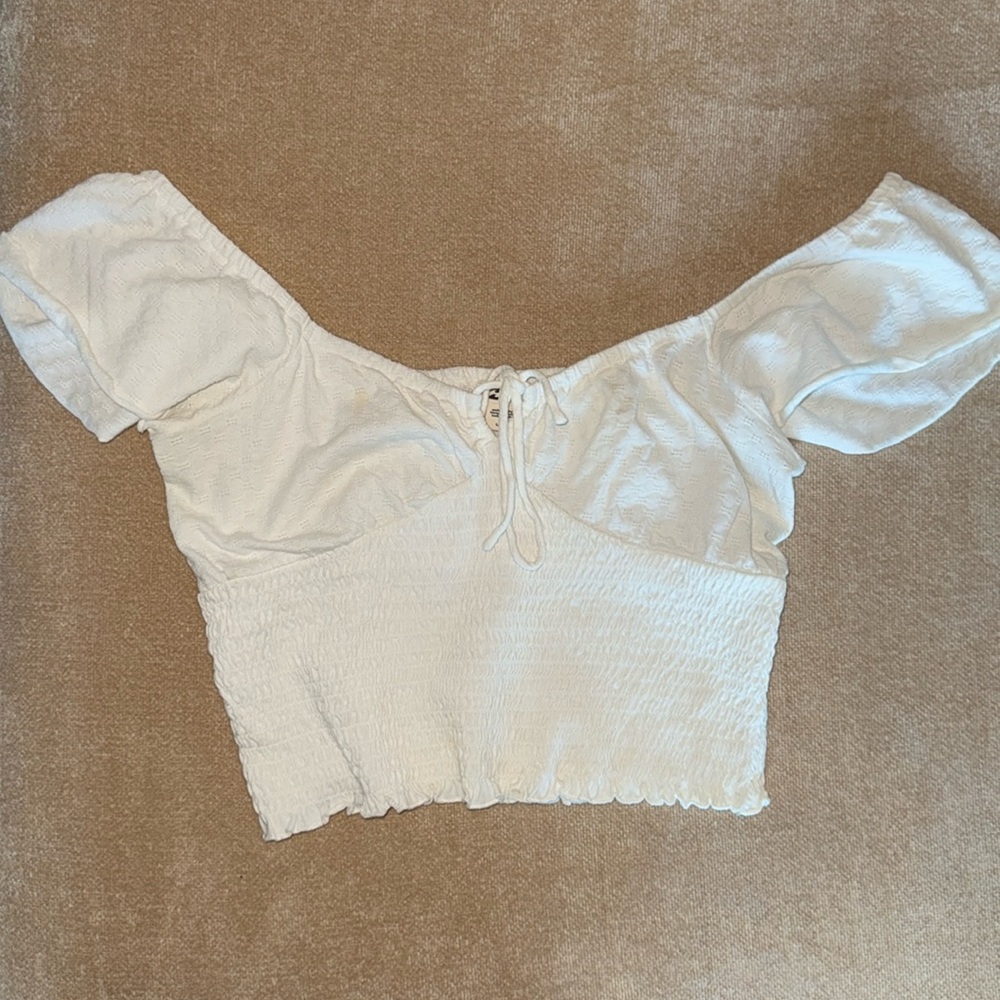 White crop top